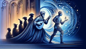 Ewolucja Google Bard w Gemini AI i Gemini Advanced - ilustracja alegoryczna