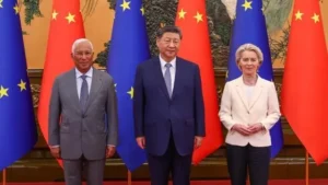 António Costa, Ursula von der Leyen, Xi Jinping i Wang Yi