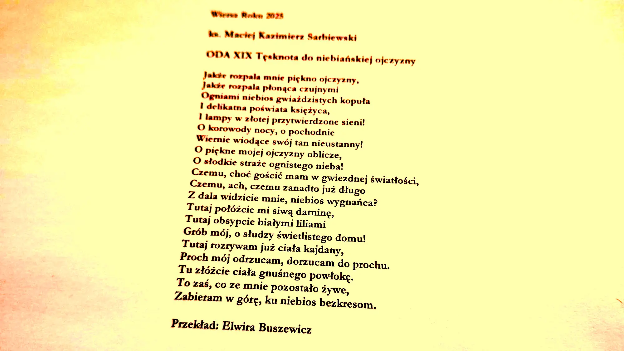 Ogłoszono Wiersz Roku 2025